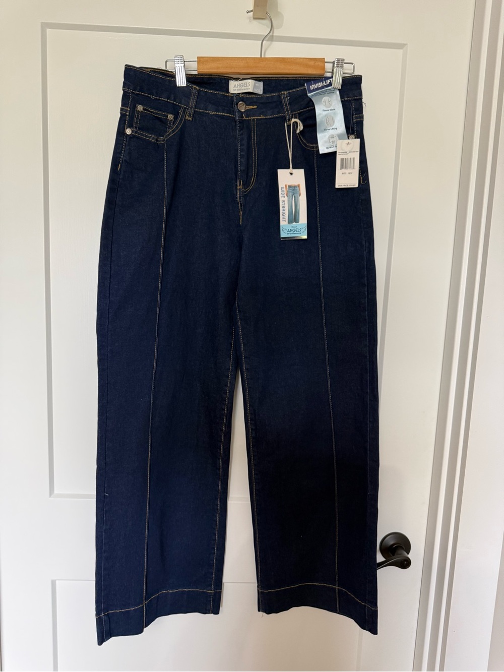 Angels Dark Blue Wide-Leg Jeans